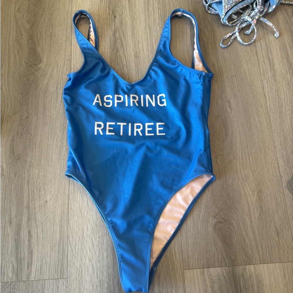 Blue One Piece Swimsuit